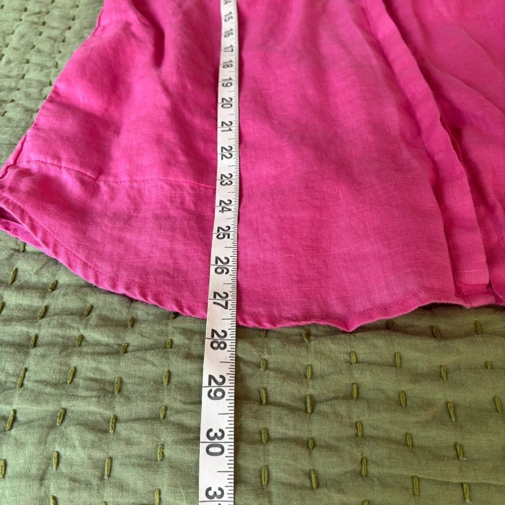 Susan Bristol Women’s Pink 100% Linen Blouse XL Beach Lagenlook - Picture 12 of 13